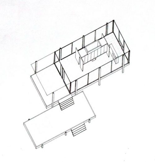 farnsworth house sketch